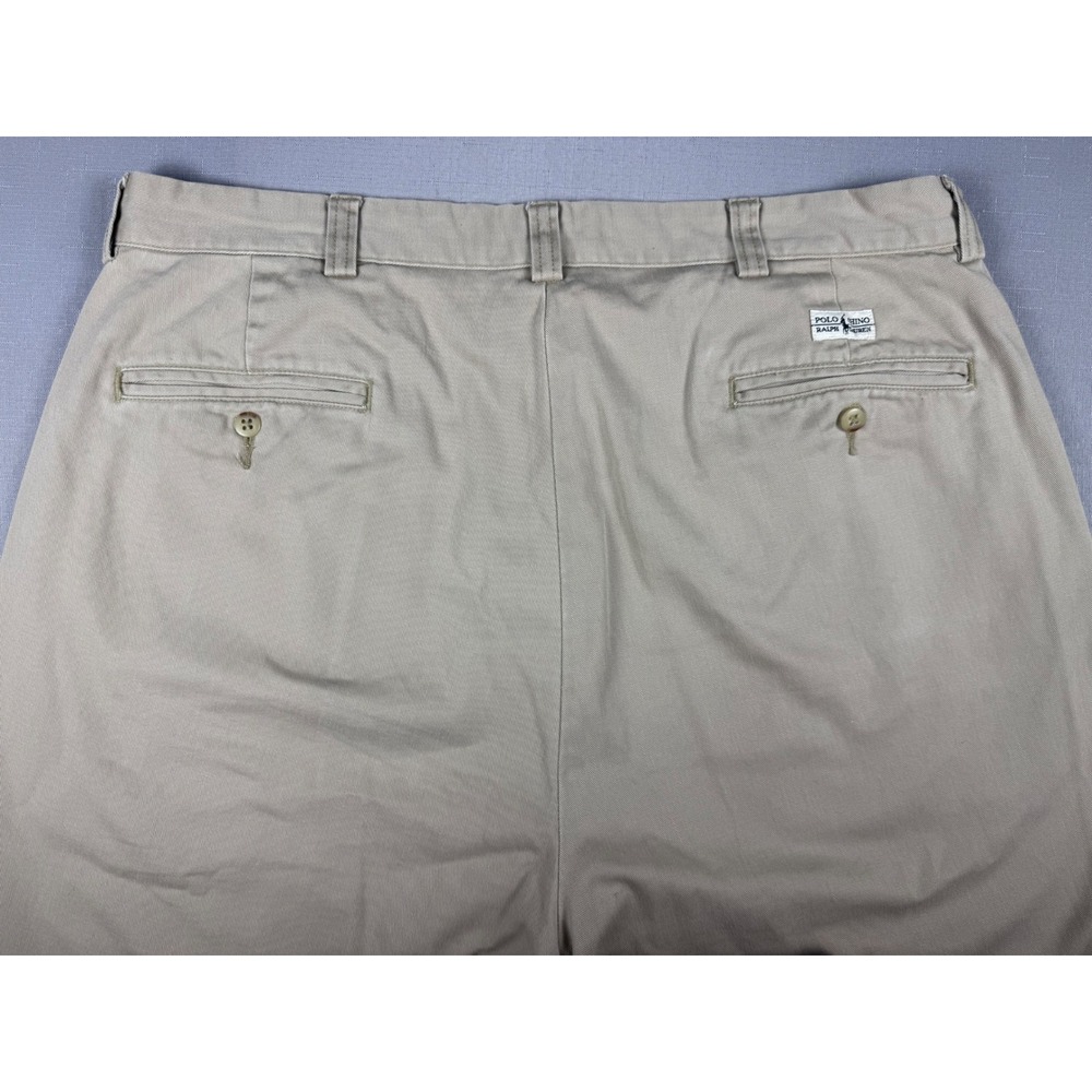Polo Ralph Lauren Philip Pant Mens 37x34 Khaki Tan Cotton Twill Chino Trousers - Picture 3 of 13